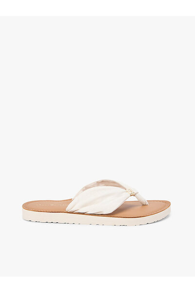 Tommy Hilfiger Kadın TH Footbed Summer Deri Sandalet