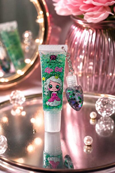 ORİON GLOBAL Ronassi Lip Oil Glitter Keychain Lip Oil – Moisturizing Lip Oil with Glitter Keychain