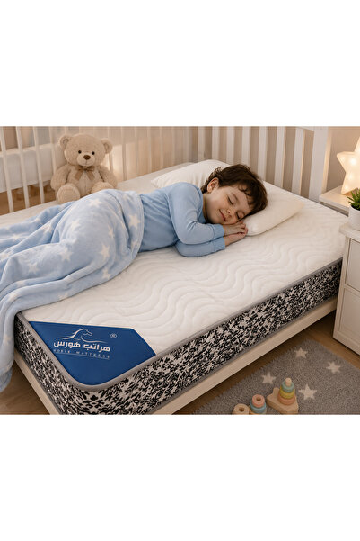 HORSE MATTRESS مرتبة سرير أطفال مقاومة للماء – طبقتان من الإسفنج عالي الكثافة...