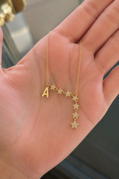 AccessoriesCınCık Anti-Tarnish Steel Letter Necklace |   Star Y Necklace |   Steel Women's Necklace