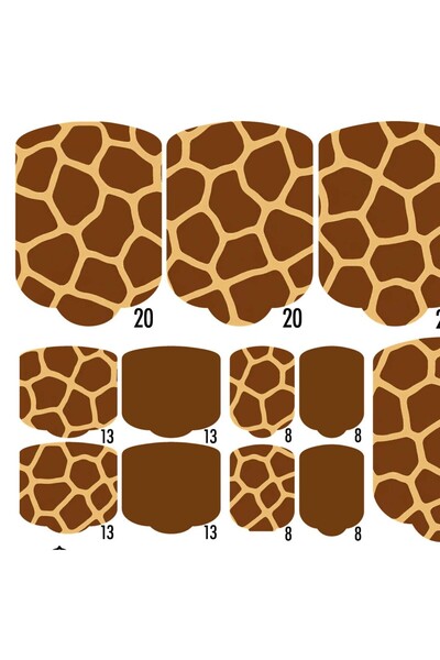 GELAXYO PEDI WRAPS ANIMAL COUTURE AC-11 WITH 38 WRAPS, 26 DECORATIONS, FILE, ...