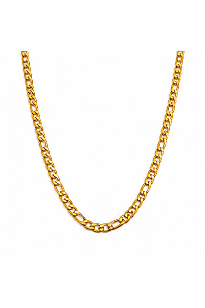 NIRE Ανδρική Χρυσή Αλυσίδα Figaro με Εναλλαγή Κρίκων CHAIN23