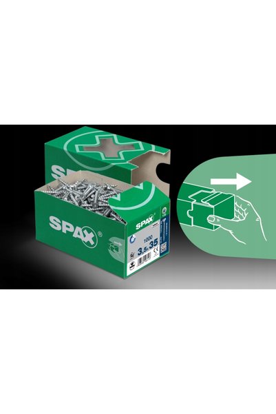 Spax Șuruburi universale 4x30mm cu cap înecat, filet complet, PZ, YELLOX, 100...