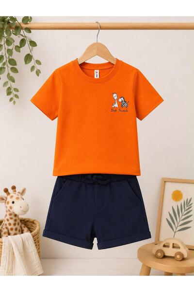 H&C COOLBOY H&C 100% Cotton Kids Printed 2-Piece T-Shirt Shorts Set 1-6 Years