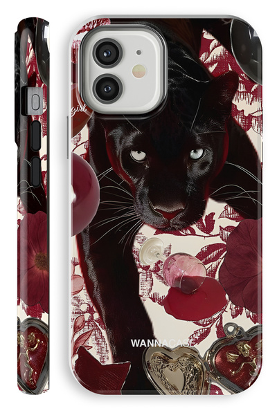 WANNACASE iPhone 11 Midnight Panther Çift Katmanlı Essential Tough Telefon Kı...
