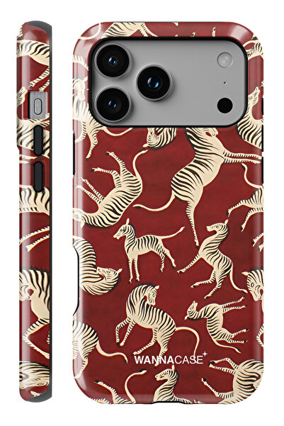 WANNACASE iPhone 17 Pro Crimson Herd Çift Katmanlı Essential Tough Telefon Kı...