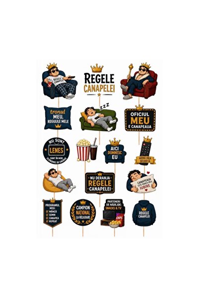 DecoParty Set de decorațiuni pentru tort – Tematică Regele Canapelei, 17 pies...