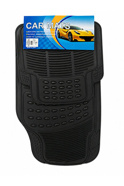 Generic Brand Set covorașe auto universale din cauciuc, 4 piese (2 față + 2 s...