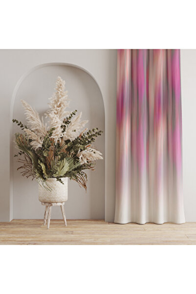 stellahomes Pink Gray Gradient Patterned Background Curtain – Modern Decorati...