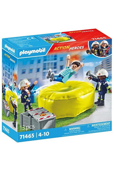 Playmobil Πυροσβέστες Δράσης στην Πόλη με Στρώμα Διάσωσης για 4-10 ετών 71465