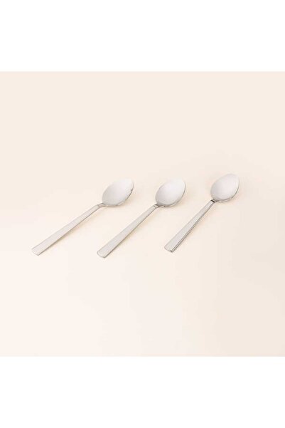 Erdem Rodos 3-Piece Dessert Spoon Set - Silver