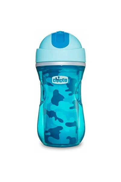 Chicco Θερμός ποτήρι με καλαμάκι Μπλε 14m+, F04-06991-20-01
