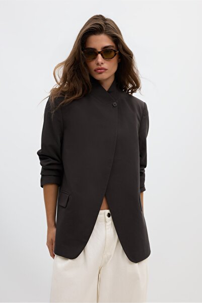 Stradivarius Asimetrik regular fit blazer ceket