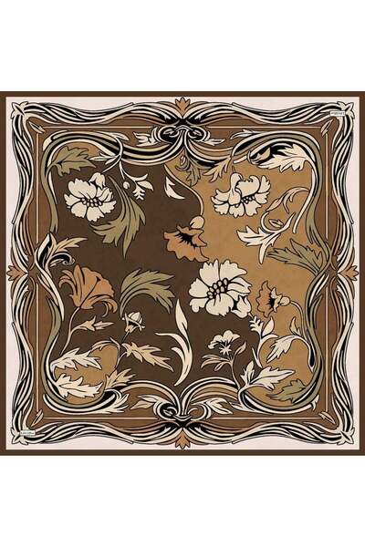 Levidor Cream Edge Ivy Twill Silk Scarf