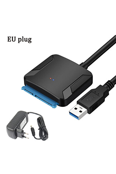 choice2 40CM EU Plug SATA to USB Adapter, USB 3.0 to SATA III Internal Hard D...