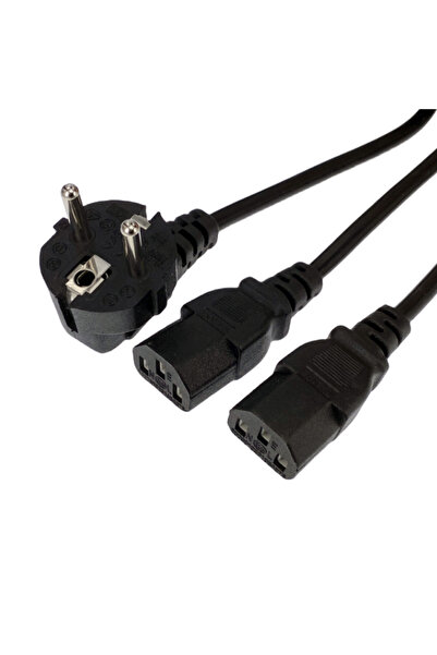 Choice EU Schuko CEE7/7 to IEC320 2XC13 Female Y Type Splitter Power Cord, Eu...