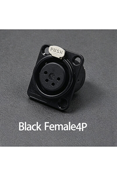 Choice15 4P Black F 1PC XLR Audio Cable Connector 3/4/5Pin Professional Micro...