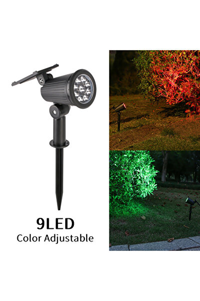 Choice1 إضاءة RGB بـ 9 مصابيح LED تعمل بالطاقة الشمسية، زاوية قابلة للتعديل، ...