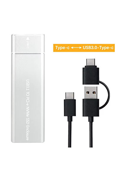 choice2 SATA U-Sliver USB3.1 M.2 NVME SSD Enclosure Mobile Case Supports NVME...
