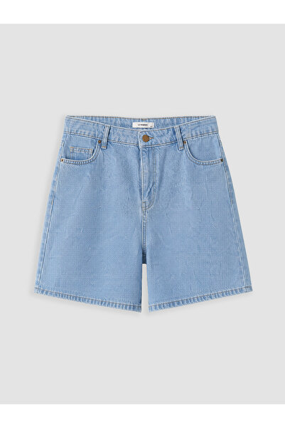 LC Waikiki Trendlucky Plus Size Women's Jean Shorts with Difference