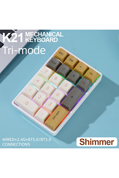 Choice3 Red Switch Glimmer FREEWOLF K21 Wireless Mechanical Numeric Keypad 21...