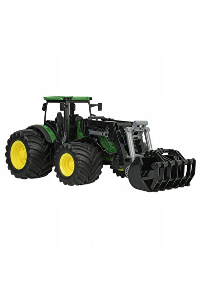 Stator Tractor agricol mare, buldozer cu greblă pentru paie, roți uriașe XXL