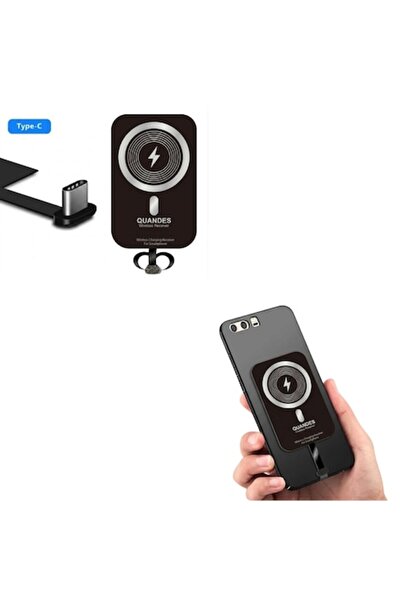 QUANDES Receptor de încărcare wireless QI, încărcător rapid de 5V/2A 10W cu c...