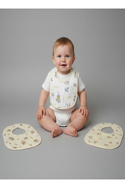 Babyqlo Soft Absorbent Cotton Baby Bibs 3 Pack