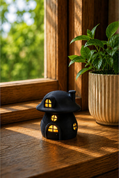 3D BASKI EVRENİ Dağ Teknoloji Mantar Ev Dekoratif Mumluk | 3D Baskı Tealight ...