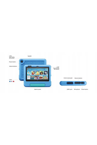 NO BRAND Tabletă Fire 7 Kids, pentru copii de la 3 la 7 ani, 32 GB