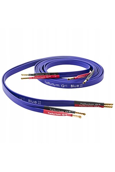 NO BRAND Cablu de boxe Tellurium Q Blue II cu mufe banană, pereche, 2 x 1.5m