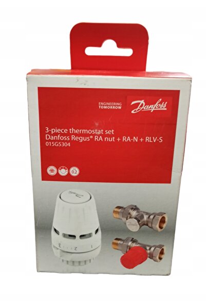NO BRAND Robinet termostatic drept + Cap + Închidere 1/2 Danfoss