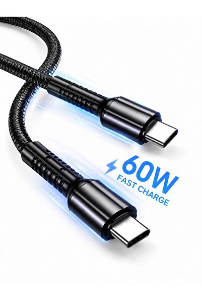 Generic Brand 60W TYPE C TO TYPE C FAST CABLE 1 MTR NYLON