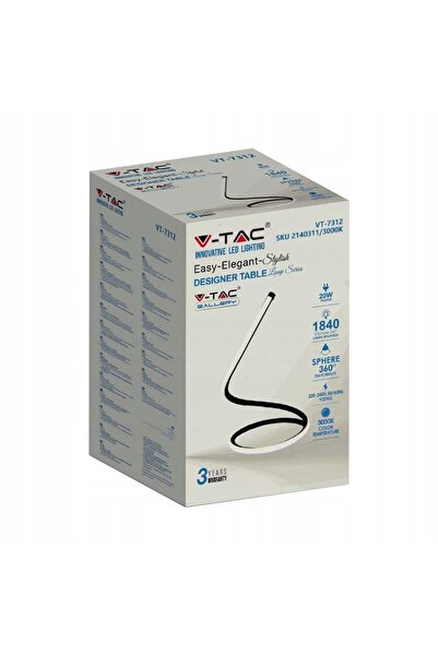 NO BRAND Lampă de birou LED, Lampă de noptieră, Profil negru flexibil, 20W, 3...