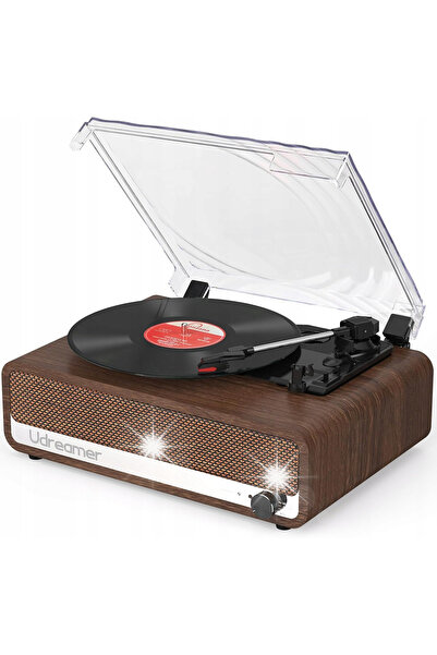 NO BRAND Gramofon vintage cu discuri de vinil și difuzoare Bluetooth 5.3 Udre...
