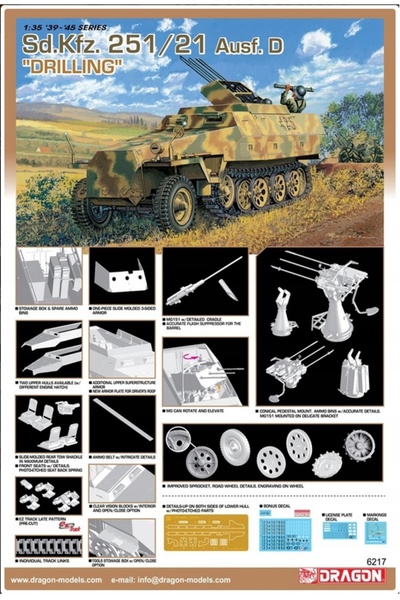 NO BRAND Dragon 6217 Vehicul Sd.Kfz.251/21 Ausf.D Drilling Kit model de asamb...