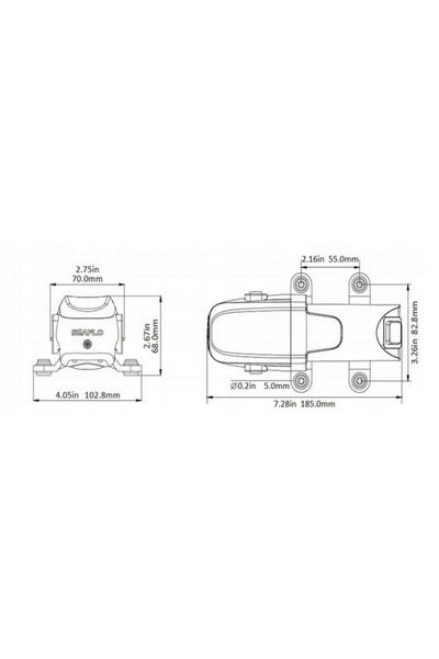 NO BRAND Pompă de apă sub presiune Seaflo 5.6L 230V pentru Food Truck, Rulotă...