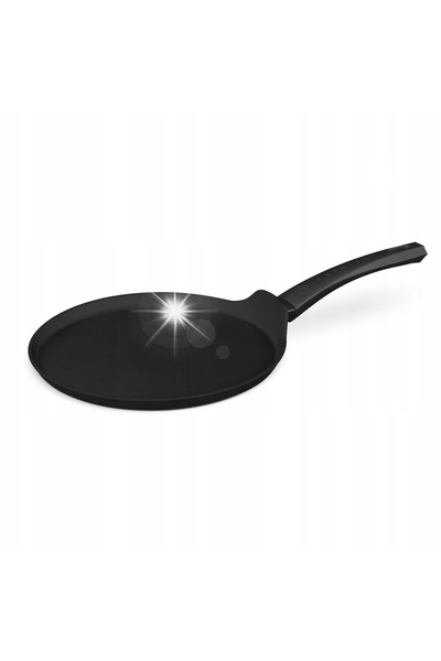 NO BRAND Tigaie pentru clătite de 28 cm, Fashion FTV-0024 Negru mat-aur roz