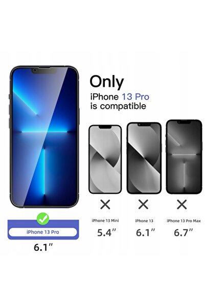 NO BRAND 3 bucăți sticlă securizată pentru iPhone 13 Pro + 3 bucăți sticlă se...
