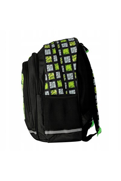 NO BRAND Rucsac școlar Starpack cu un singur compartiment, negru, verde, 23l