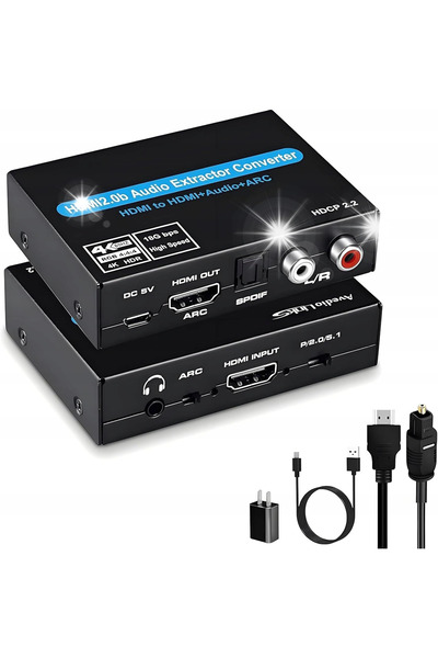 NO BRAND 2026 Nou Extractor Audio HDMI 4K HDR HDCP2.2 Toslink
