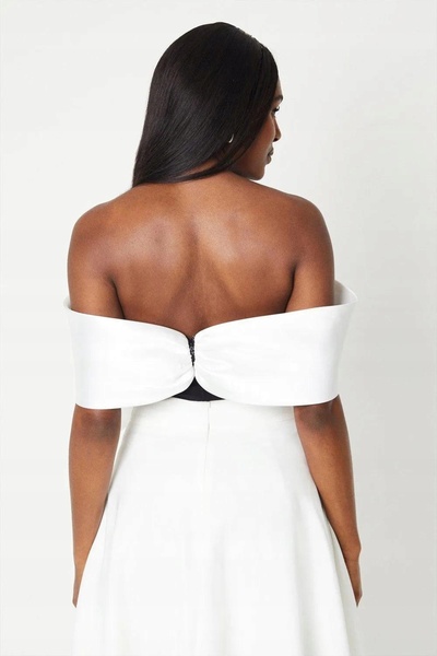 NO BRAND Bodysuit negru cu fermoar clasic alb contrastant 42