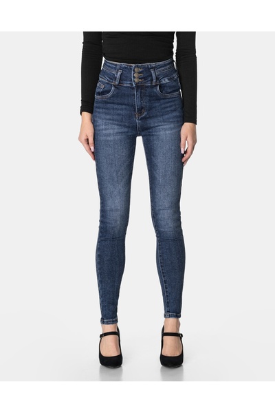 NO BRAND Pantaloni de damă, blugi skinny, blugi cu talie înaltă 5202 w29