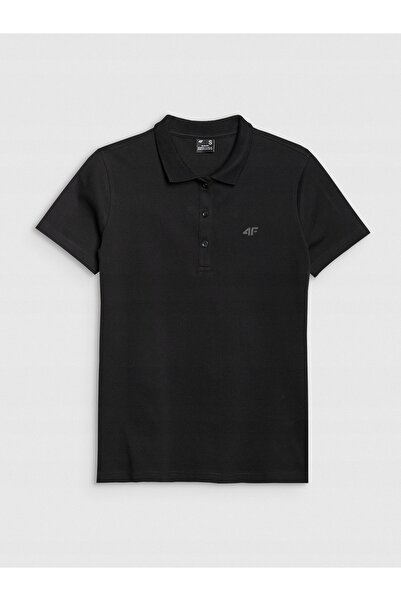 4F Tricou polo de damă F365 negru intens mărimea 2XL