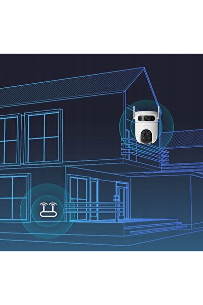 EZVIZ H9C 3K 5MPx+5MPx Cameră rotativă WiFi cu urmărire automată + Cablu prel...