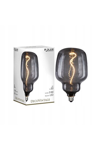 NO BRAND Bec decorativ Decovintage cu filament LED s180 fumuriu E27 4W 50lm G...