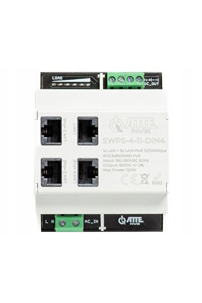 ATTE Switch POE SWPS-4-11-DIN4 cu 4 porturi