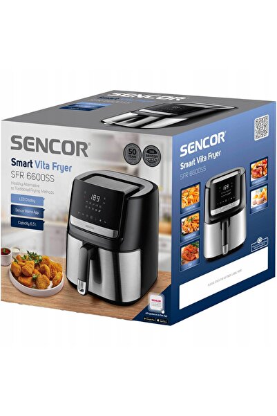 Sencor Friteuză fără ulei SFR6600SS 6,5L 1600W LED Negru
