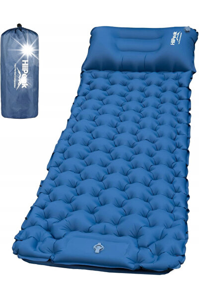 NO BRAND Saltea de camping autogonflabilă 198x70 CM, saltea turistică cu pernă