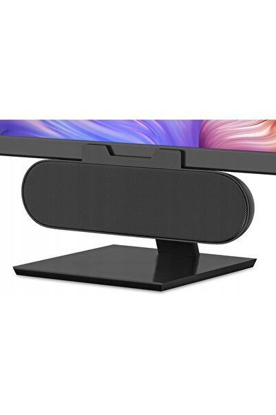 NO BRAND Soundbar compact USB de 8W pentru computer, cu clemă, negru